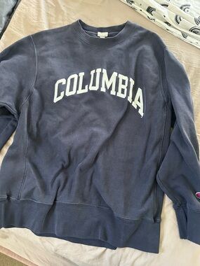 Columbia Navy Crewneck Sweatshirt - Collegiate Logo vintage Chsmpion